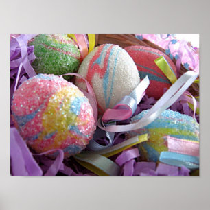 Pastel Easter Eggs Poster