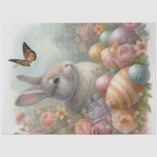 Pastel Easter Eggs Rabbit and Butterfly Tissue Paper
