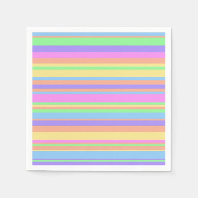 Pastel Easter Stripes Napkin (Front)