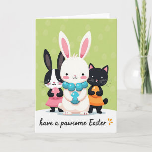 Pastel Egg Friends Easter Card