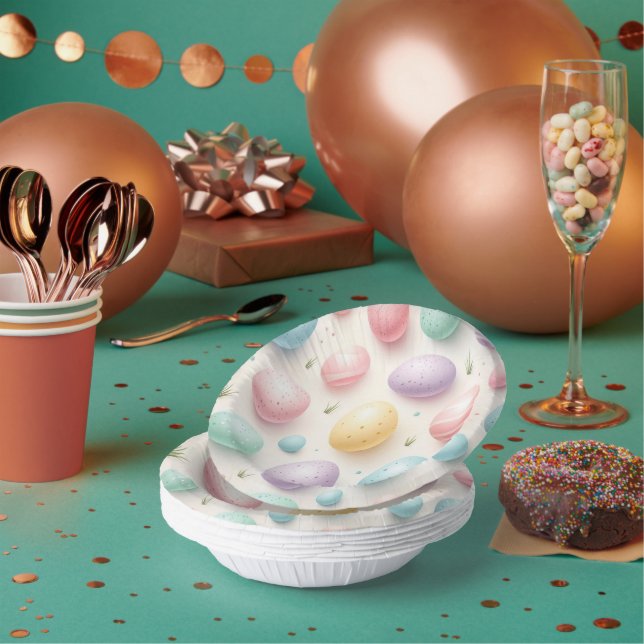 Pastel Egg Paper Party Bowls Plate (Multi)