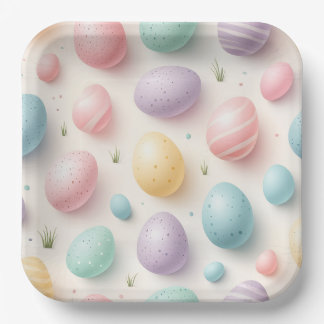 Pastel Egg Paper Party Plate