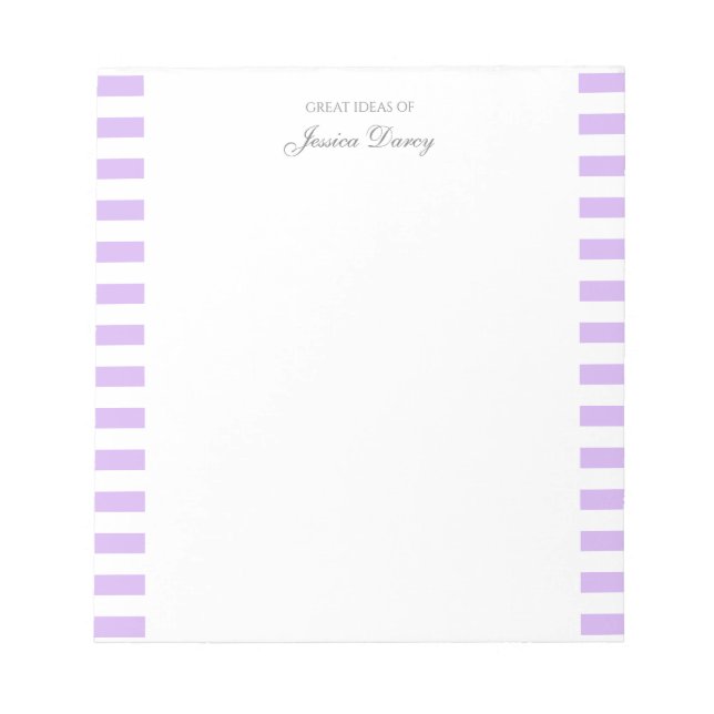 Pastel Elegant Classic Script Great Ideas Feminine Notepad (Front)