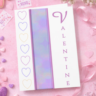 Pastel Elegant Hearts Valentine Card