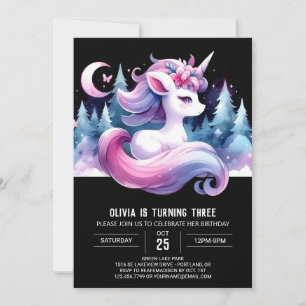 Pastel Elegant Horse Birthday Invitation