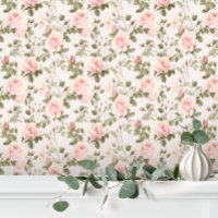 Pastel Elegant Pink Roses Floral