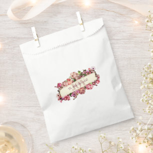 Pastel Elegant Vintage Blush Victorian Rose Custom Favour Bag