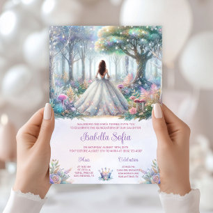 Pastel Enchanted Forest Quinceañera Invitation