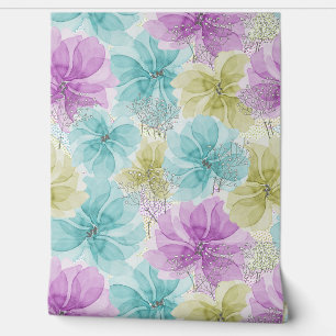 Pastel Fairy Flowers And White Baby's Breath Wallpaper