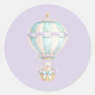 Pastel Fairytale Hot Air Balloon Envelope Seal