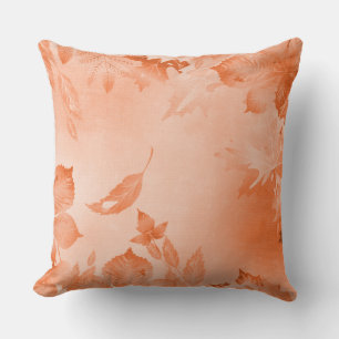 PASTEL FALL ORANGE LEAVES CUSHION