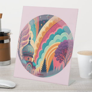 Pastel Fantasy Dome Pedestal Sign – Customisable