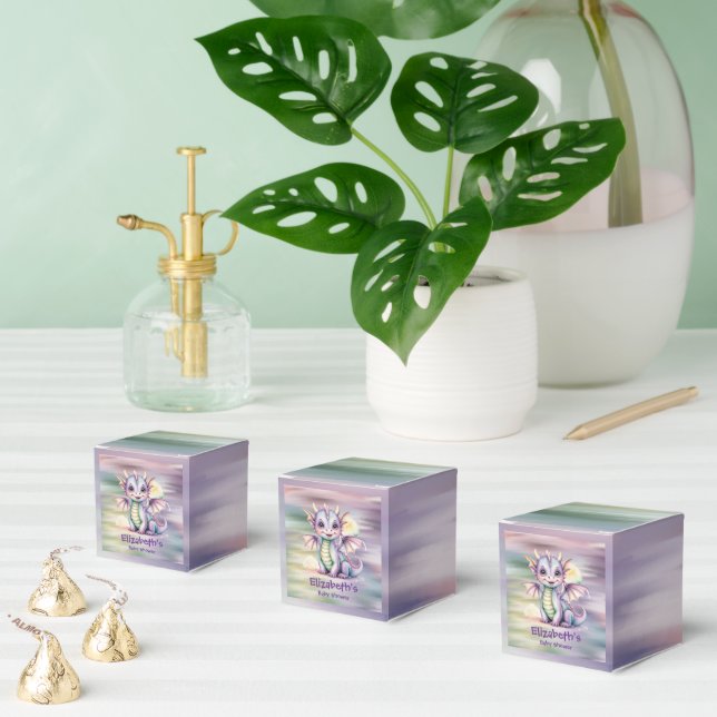 Pastel Fantasy Dragon Baby Shower Favour Box (Multiple)