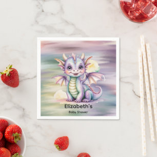 Pastel Fantasy Dragon Baby Shower Napkin