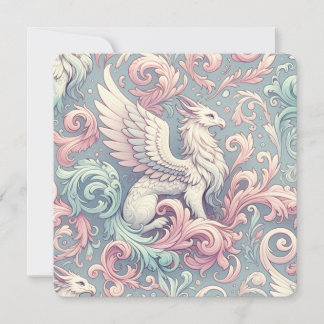 Pastel Fantasy Griffin Invitation