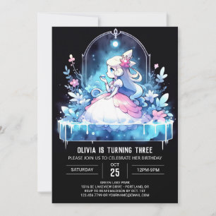 Pastel Fantasy Princess Birthday Invitation