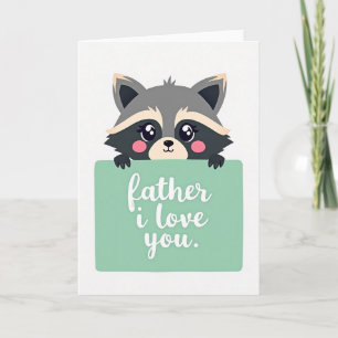 Pastel Father I Love You Sign Card