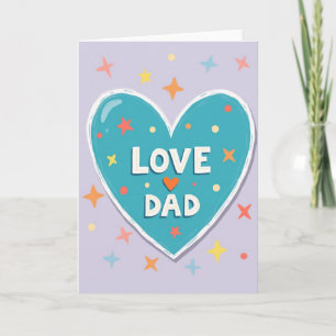 Pastel Fathers Day Love Card