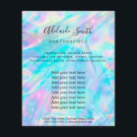 pastel FAUX holographic iridescent Flyer<br><div class="desc">beauty salon professional makeup artist flyer</div>