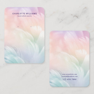 Pastel Feather Custom Jewellery Display Card