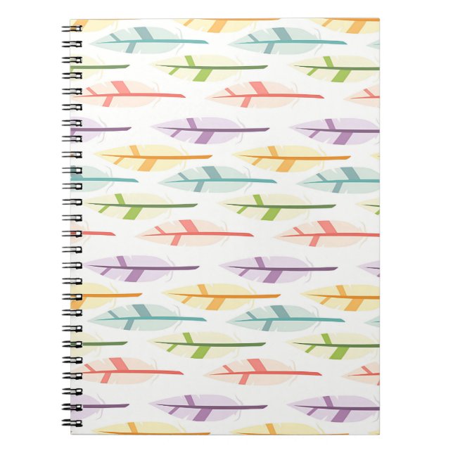 Pastel Feather Notebook (Front)