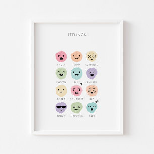 Pastel feelings chart print