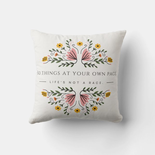 Pastel Feminine Flower Cushion (Back)