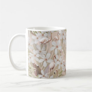 Pastel Flamingo Jungle Love #3 #tropical #wall  Coffee Mug