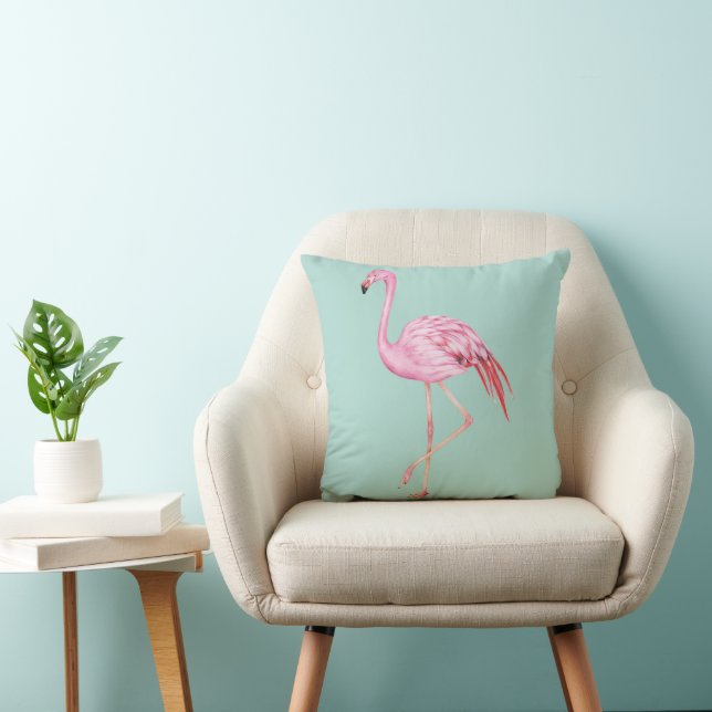 Pastel Flamingo Pillow (Chair)