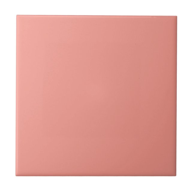 Pastel Flamingo Pink Color Ceramic Tile (Front)