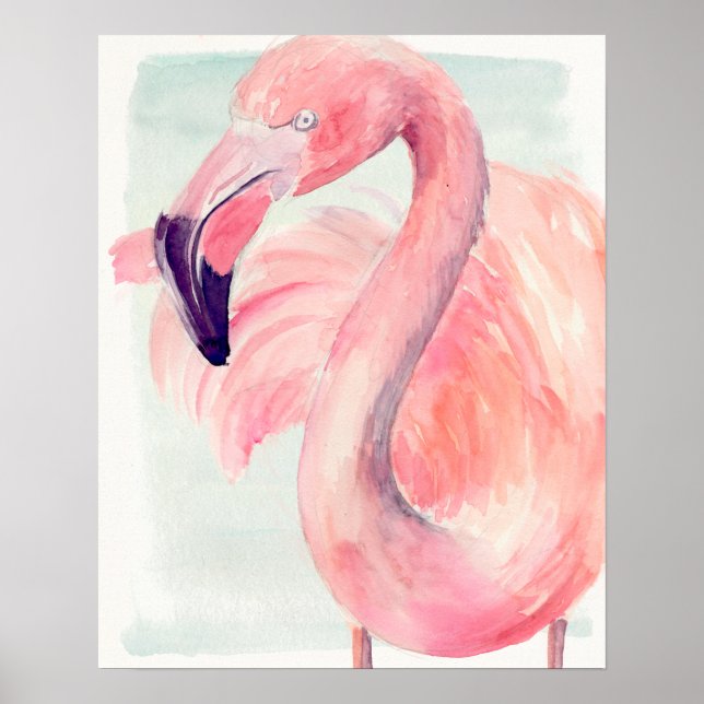 Pastel Flamingo Poster (Front)