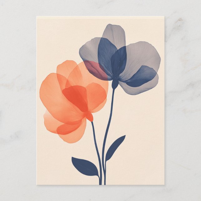 Pastel Flora in Stillness #094 Postcard (Front)