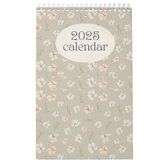 Pastel Floral 2025 Wall Calendar (Cover)