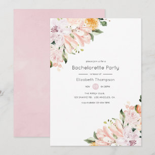 Pastel Floral Bachelorette Party Invitation