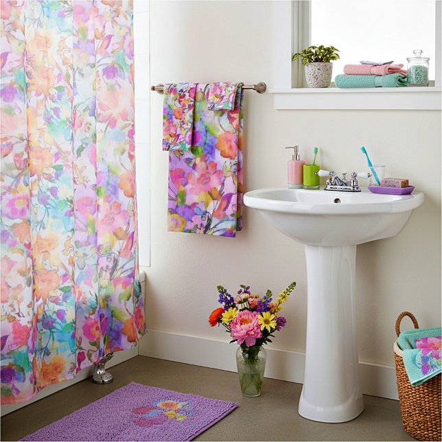 Pastel floral bath towel set (Creator Uploaded)