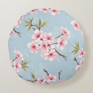 Pastel Floral Bedding Round Cushion