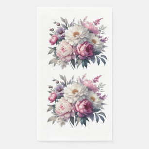 pastel floral bluepink flowersPaper Napkin