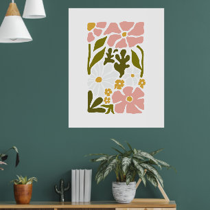 Pastel Floral Botanical Modern Scandinavian Wall P Poster