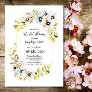 Pastel Floral Bridal Shower Invitation