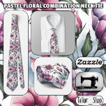 Pastel Floral Combination Tie<br><div class="desc">Add a touch of refined charm to your attire with our Pastel Floral Combination Neck Tie. This elegant neck tie features a harmonious blend of soft pastel tones and delicate floral patterns, creating a subtle yet striking look. Crafted from premium, silky fabric, it offers exceptional comfort and durability, perfect for...</div>