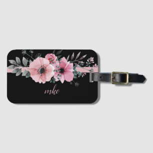 Pastel Floral Design Personalise Luggage Tag