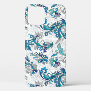 Pastel Floral Doodle Vintage Pattern. iPhone 12 Case