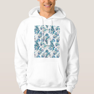 Pastel Floral Doodle Vintage Pattern. Hoodie