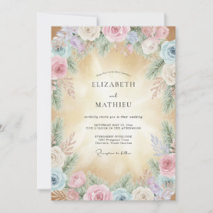 Pastel Floral Dream Wedding Invitation