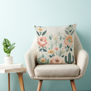Pastel Floral Fiesta Cushion