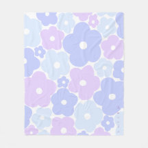 Pastel floral Fleece Blanket