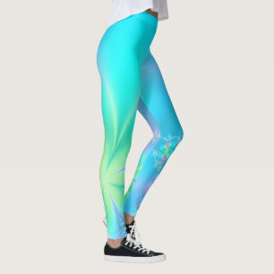 Pastel Floral Fractal Leggings