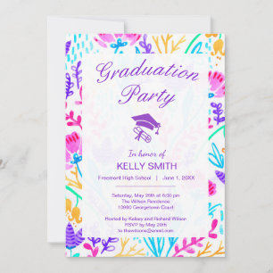 Pastel floral garden invitation