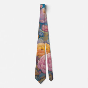 Pastel Floral Garden Tie