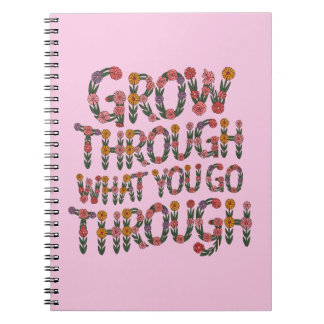 Pastel Floral Growth Mindset Teacher Student  Notebook